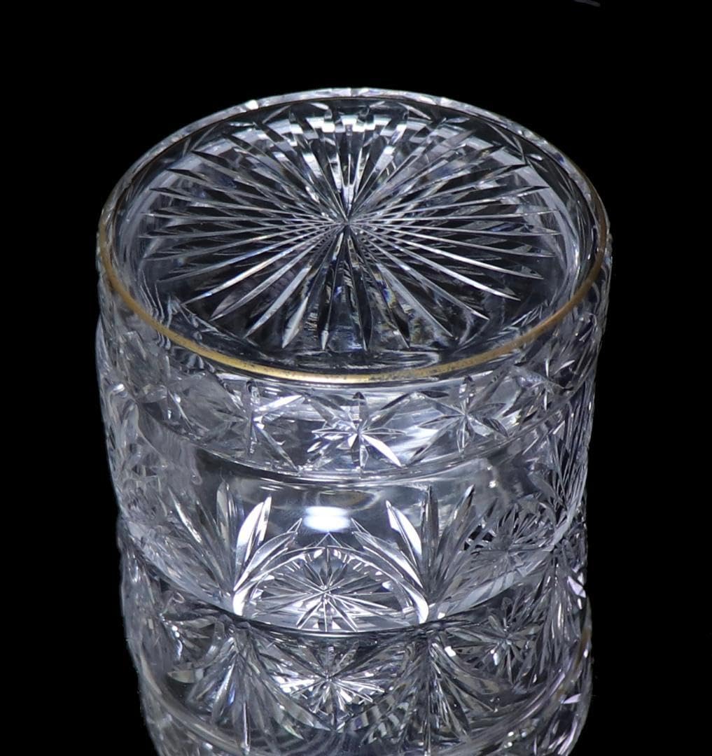 オールド・バカラ 1900年 上級作品 蓋物 切子硝子 アンティーク 小物入れ オールド・バカラ 1900年 上級作品 蓋物 切子硝子 アンティーク